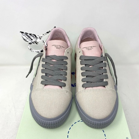 Off-White Virgil Abloh Women's Canvas Sneakers - Picture 4 of 11